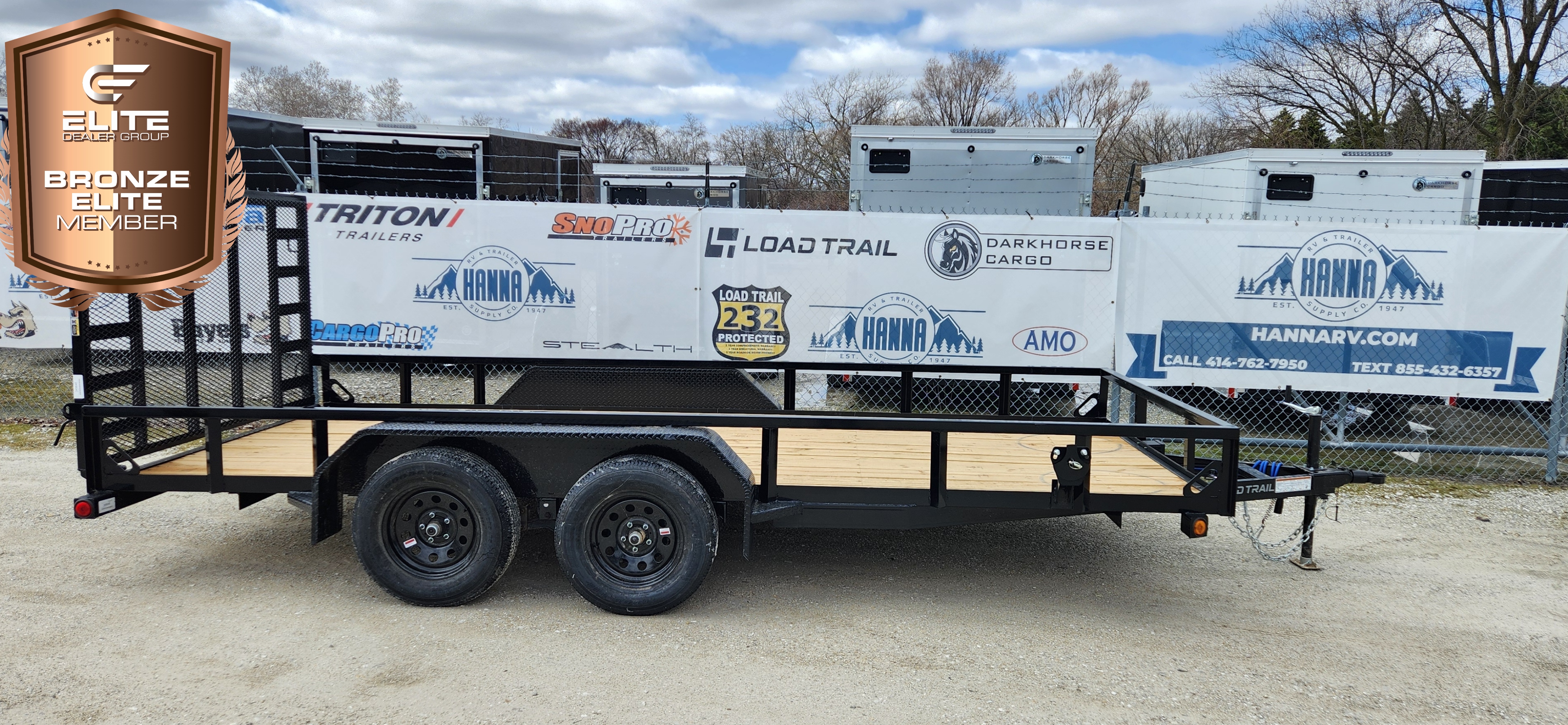 Load Trail 83 x 16 Steel Tandem Axle Utility Trailer with Spring Assist Ramp Gate